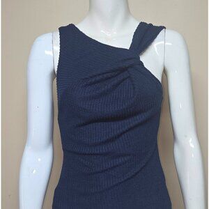 Sunday in Brooklyn Navy Asymmetric Strappy Tank Top Size XS NEW